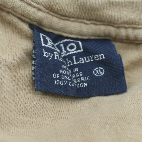 Polo Ralph Lauren Men's Beige Cotton Short Sleeve T-Shirt XL
