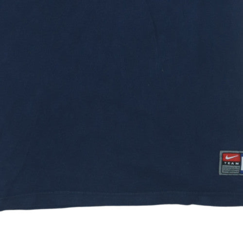 Nike Men's Navy Texas Baseball T-Shirt XXL Regular Fit Cotton