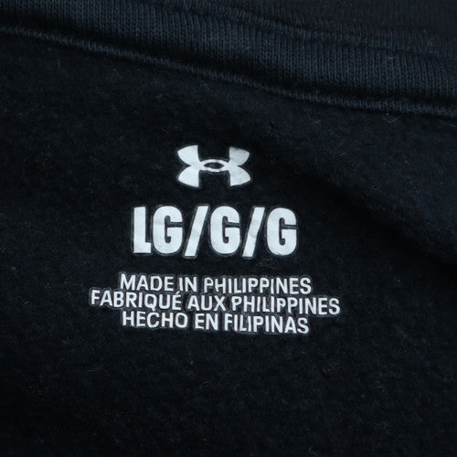 Under Armour Men's Black Pullover Hoodie Large Cotton Blend