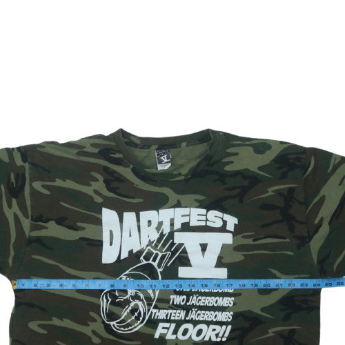 Code V Men's Camouflage Dartfest V Graphic Cotton T-Shirt 2XL