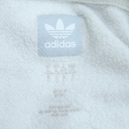 Adidas Mens White Pullover Fleece Hoodie Size M