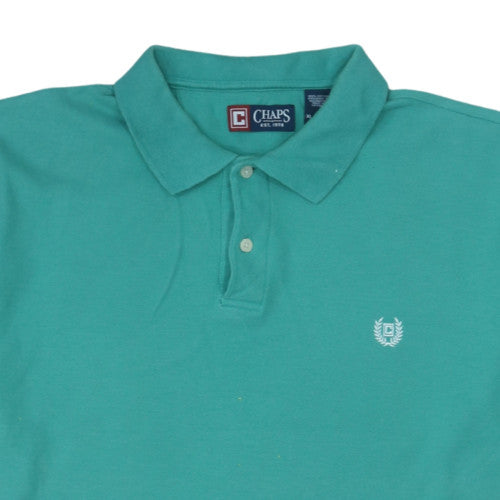 Chaps Men's Green Polo Shirt XL Cotton Short Sleeve Classic Fit