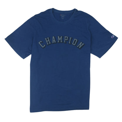 Champion Mens Blue XL Crew Neck Cotton T-Shirt