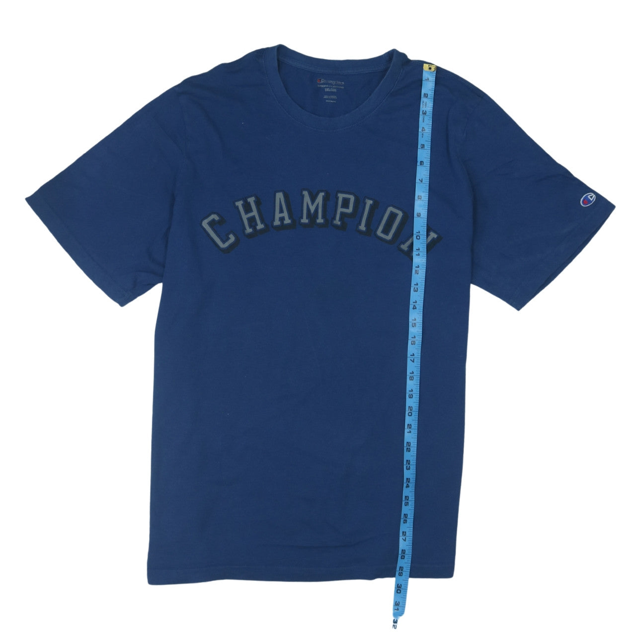 Champion Mens Blue XL Crew Neck Cotton T-Shirt