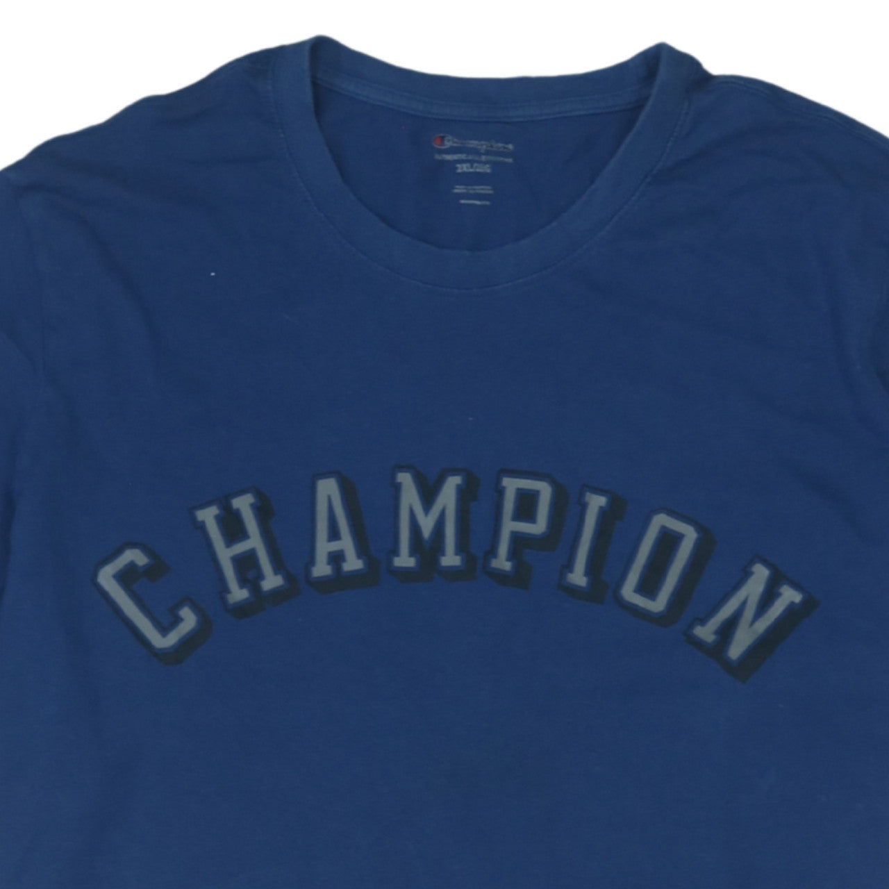 Champion Mens Blue XL Crew Neck Cotton T-Shirt