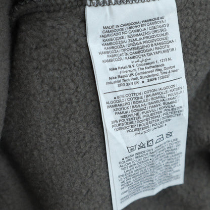 Nike Men’s Grey Logo Pullover Sweatshirt L Crew Neck Fleece