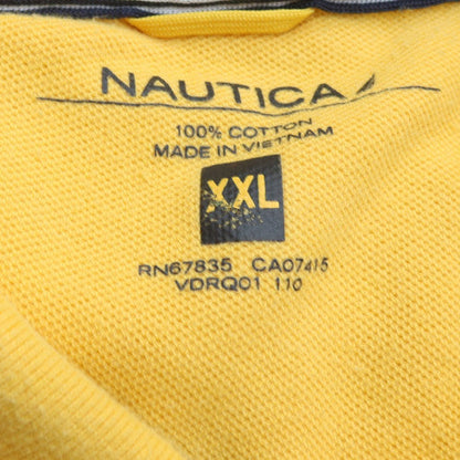 Nautica Men's Yellow Short Sleeve Polo Shirt XXL Classic Fit
