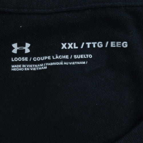Under Armour Men's Black Loose Fit Short Sleeve T-Shirt XXL