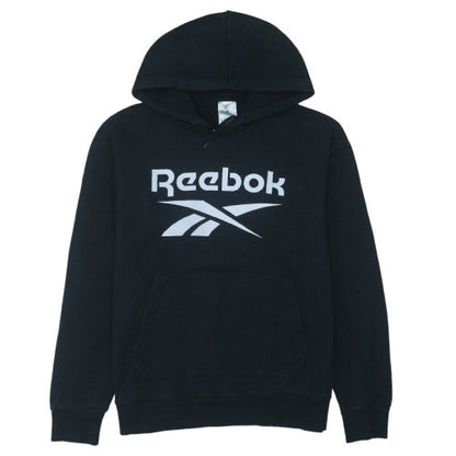 Reebok Men's Black Pullover Hoodie Size M Sports Fleece Sweatshirt