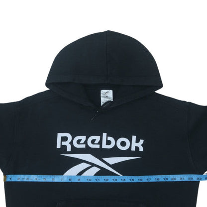 Reebok Men's Black Pullover Hoodie Size M Sports Fleece Sweatshirt