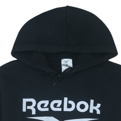 Reebok Men's Black Pullover Hoodie Size M Sports Fleece Sweatshirt