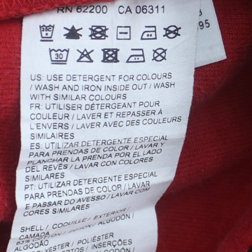 Puma Boys Red Hooded Pullover Sweatshirt Size M Cotton Blend