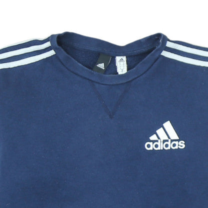 Adidas Men's Blue Classic Crew Neck Pullover Sweatshirt M