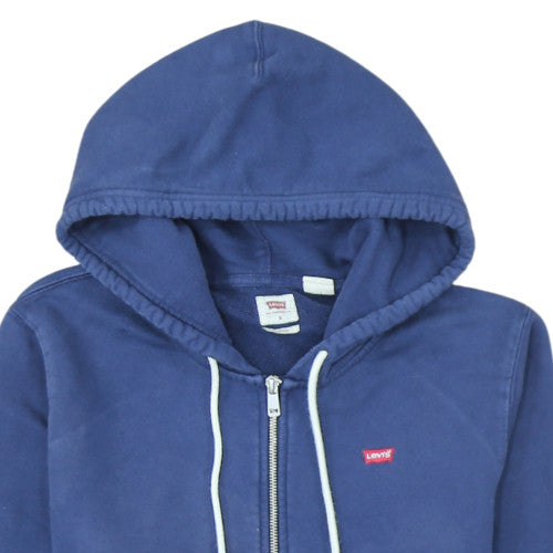 Levi's Men's Blue Full Zip Hoodie S Regular Fit Cotton Blend