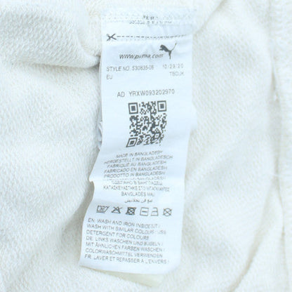 Puma Men's White Crew Neck Pullover Sweatshirt Size S Regular Fit