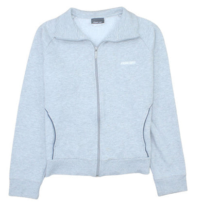 Reebok Girls Grey Track Jacket Size 10-11 Years Full Zip Activewear