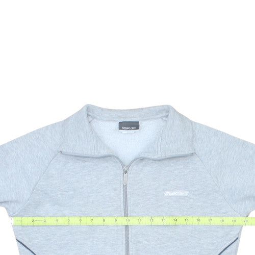 Reebok Girls Grey Track Jacket Size 10-11 Years Full Zip Activewear
