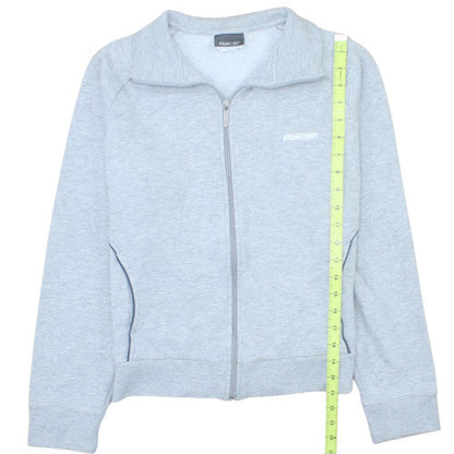Reebok Girls Grey Track Jacket Size 10-11 Years Full Zip Activewear