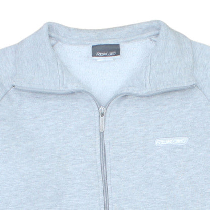 Reebok Girls Grey Track Jacket Size 10-11 Years Full Zip Activewear