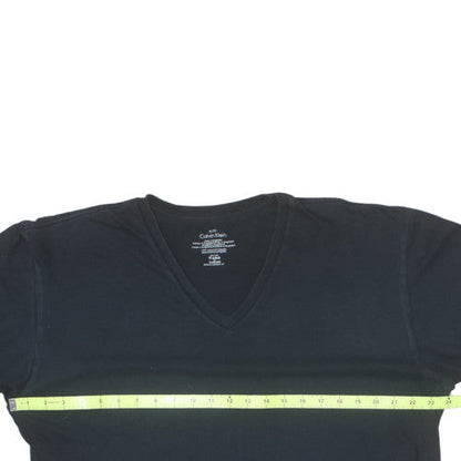 Calvin Klein Men's Black V-Neck Classic Cotton T-Shirt XL