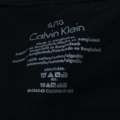 Calvin Klein Men's Black V-Neck Classic Cotton T-Shirt XL