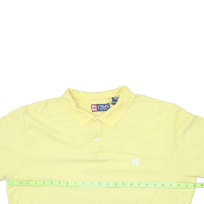 Chaps Men's Yellow Cotton Short Sleeve Polo Shirt XL