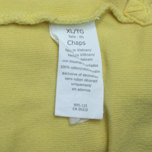Chaps Men's Yellow Cotton Short Sleeve Polo Shirt XL