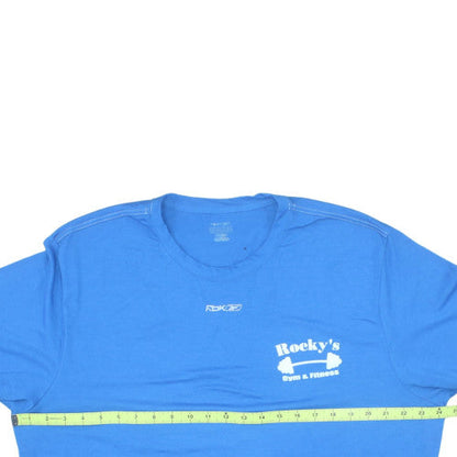 Reebok Men's Blue Rocky's Gym & Fitness Crew Neck Short Sleeve T-Shirt L