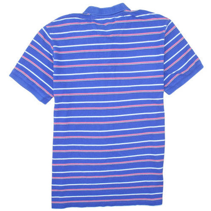 Chaps Men's Blue Striped Cotton Polo Shirt XL Regular Fit