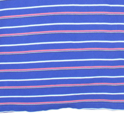 Chaps Men's Blue Striped Cotton Polo Shirt XL Regular Fit