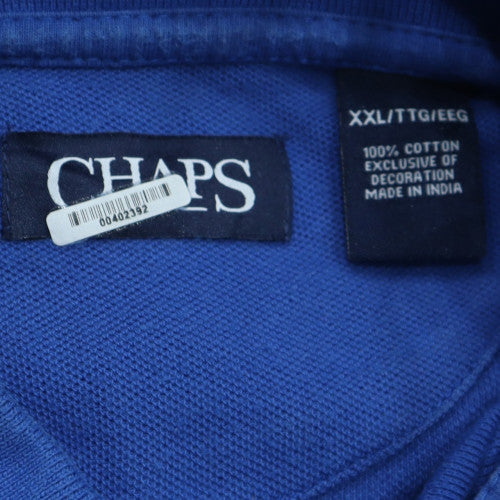 Chaps Men’s Blue 2XL Cotton Polo Shirt Classic Fit