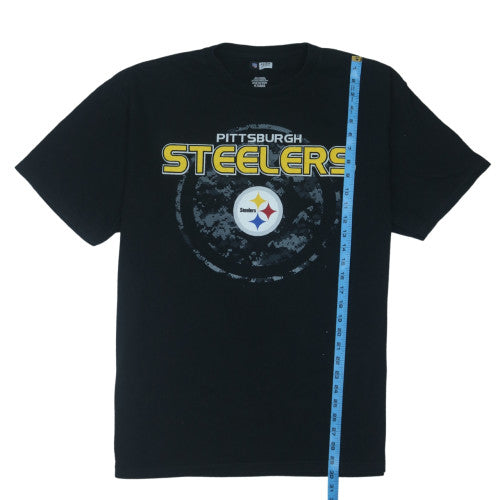 NFL Team Apparel Men's Black Pittsburgh Steelers XL T-Shirt