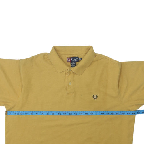 Chaps Men's Beige Cotton Short Sleeve Polo Shirt XL Classic Fit
