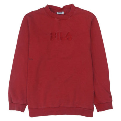 Fila Womens Red Crew Neck Pullover Sweatshirt Size 14