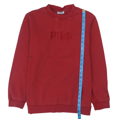 Fila Womens Red Crew Neck Pullover Sweatshirt Size 14