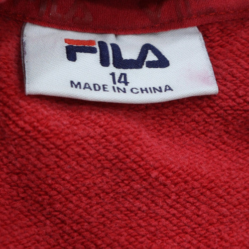 Fila Womens Red Crew Neck Pullover Sweatshirt Size 14