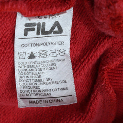 Fila Womens Red Crew Neck Pullover Sweatshirt Size 14
