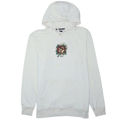 Vans Men's White Medium Pullover Hoodie Graphic Print Skate Style