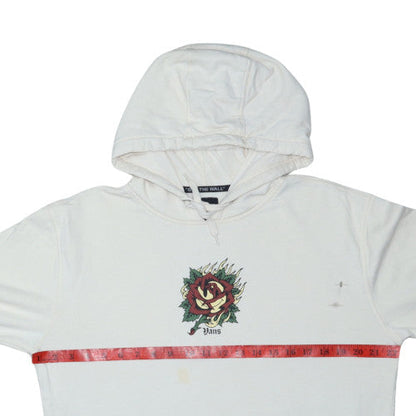 Vans Men's White Medium Pullover Hoodie Graphic Print Skate Style