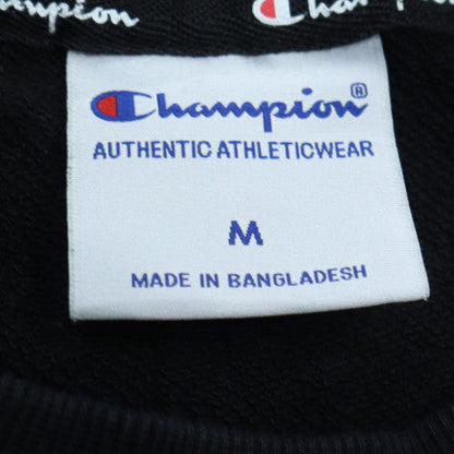 Champion Men Black Medium Crew Neck Pullover Sweatshirt