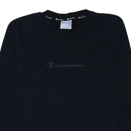 Champion Men Black Medium Crew Neck Pullover Sweatshirt