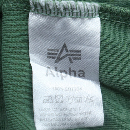 Alpha Industries Men Green XL Pullover Crew Neck Cotton Sweatshirt