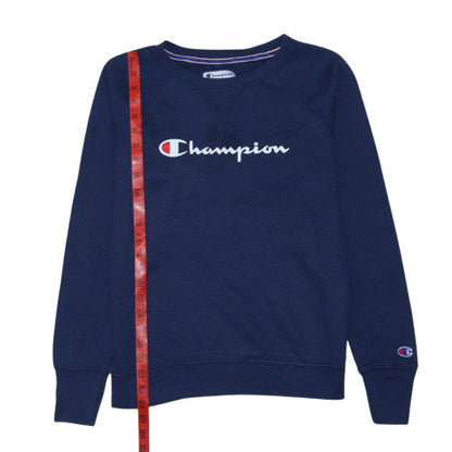 Champion Men's Blue Small Pullover Sweatshirt Crew Neck Fleece