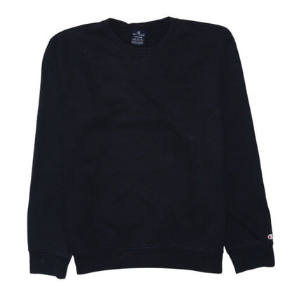 Champion Men’s Black Pullover Sweatshirt Medium Fleece Crew Neck