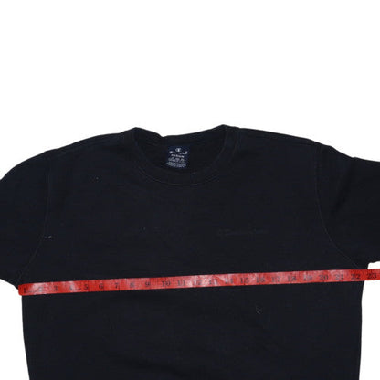 Champion Men’s Black Pullover Sweatshirt Medium Fleece Crew Neck