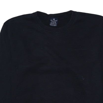 Champion Men’s Black Pullover Sweatshirt Medium Fleece Crew Neck