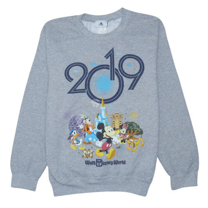 Disney Parks Women Grey Sweatshirt S Walt Disney World 2019 Mickey Crew Neck