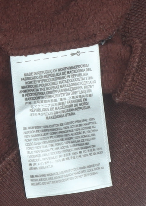 Vans Men's Brown Relaxed Fit Pullover Hoodie Medium