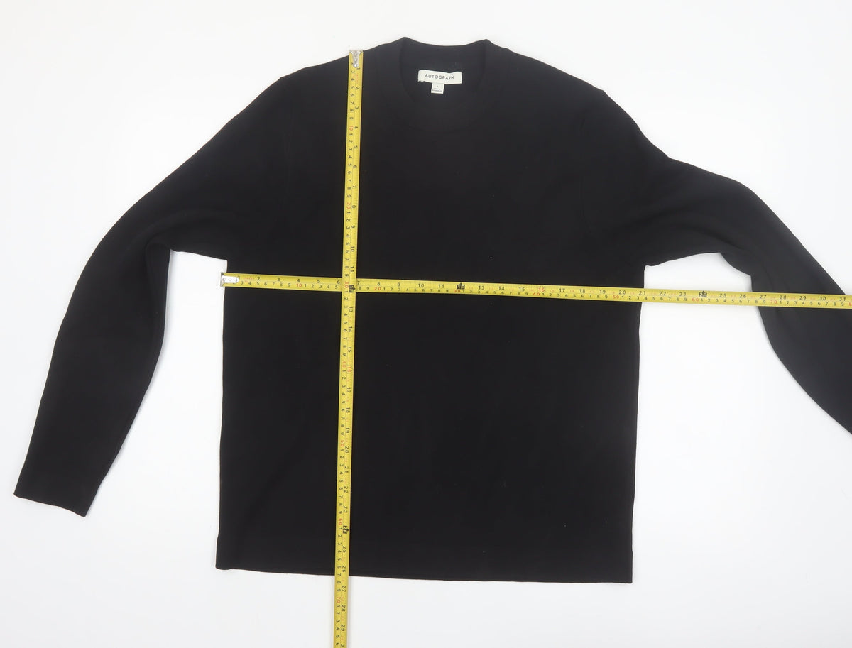Marks and Spencer Men’s Black L Crew Neck Pullover Jumper