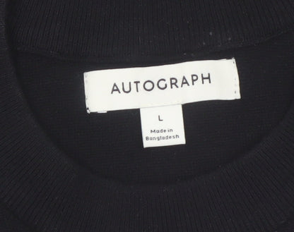 Marks and Spencer Men’s Black L Crew Neck Pullover Jumper